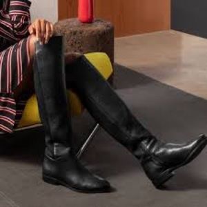 Cole Haan Black Leather Knee High Boots